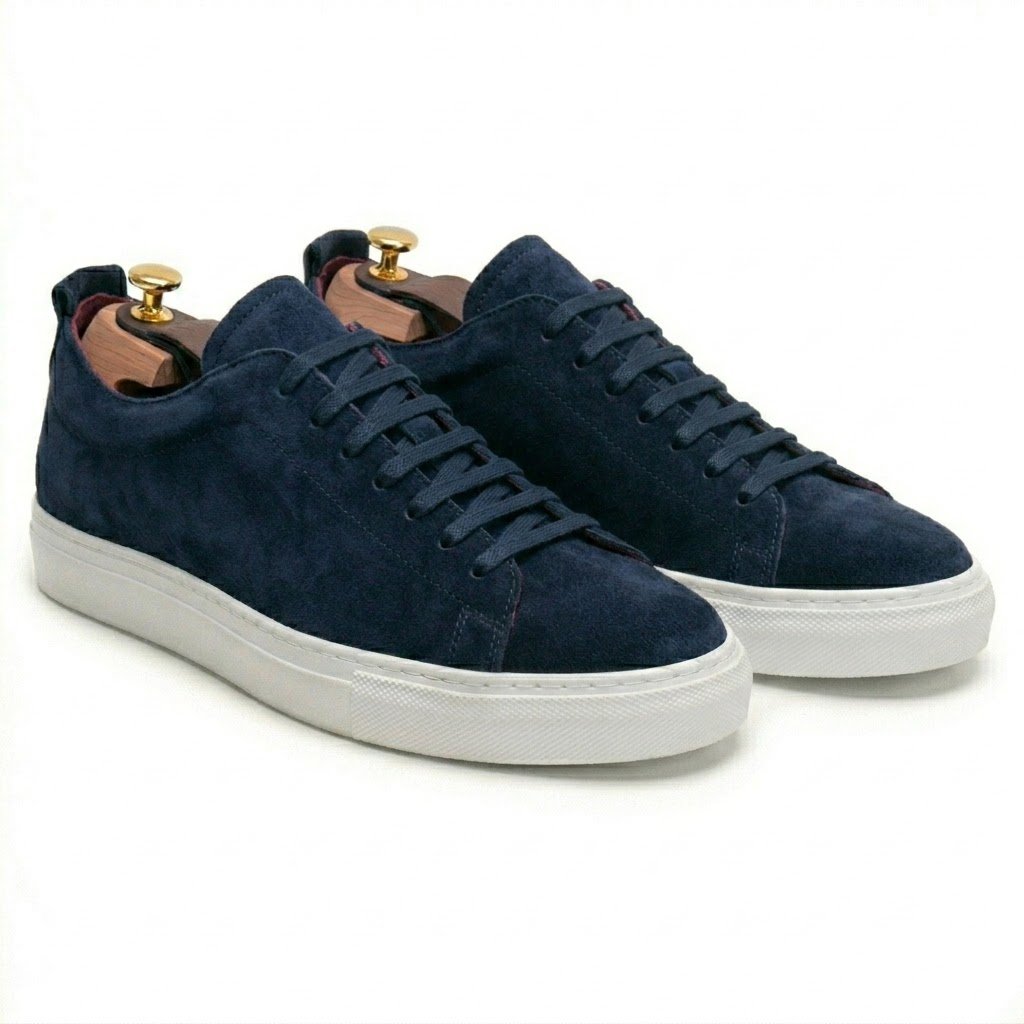 Elema pelle scamosciata blu 1